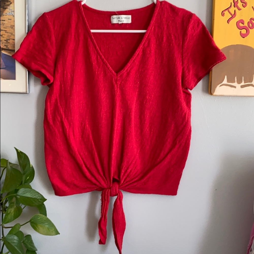 Madewell tie-front top!